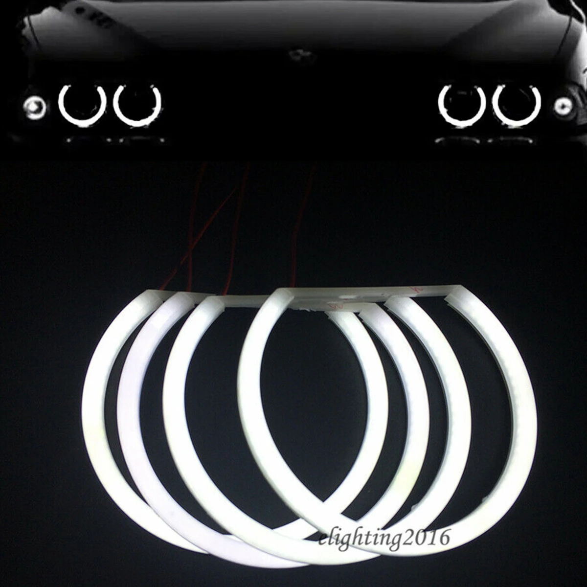 

4Х131ММ Желтый.бурштин.красный.синий.зеленый. Кольцо Halo Cotton Light SMD LED Angel Eyes для BMW E36 E38 E39 E46