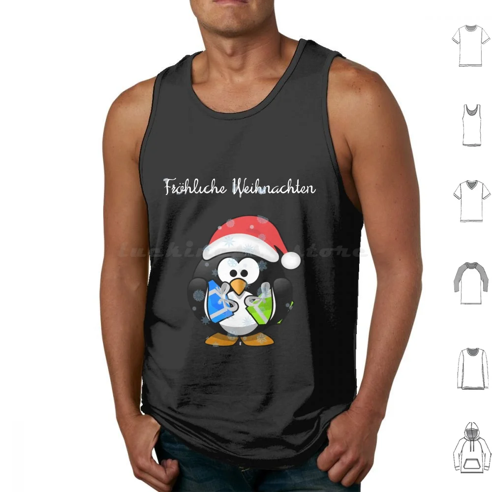 

Merry Christmas Penguin Tank Tops Vest Sleeveless Christmas Penguin North Pole Idea Sweet Merry Christmas Happy Holiday Santa