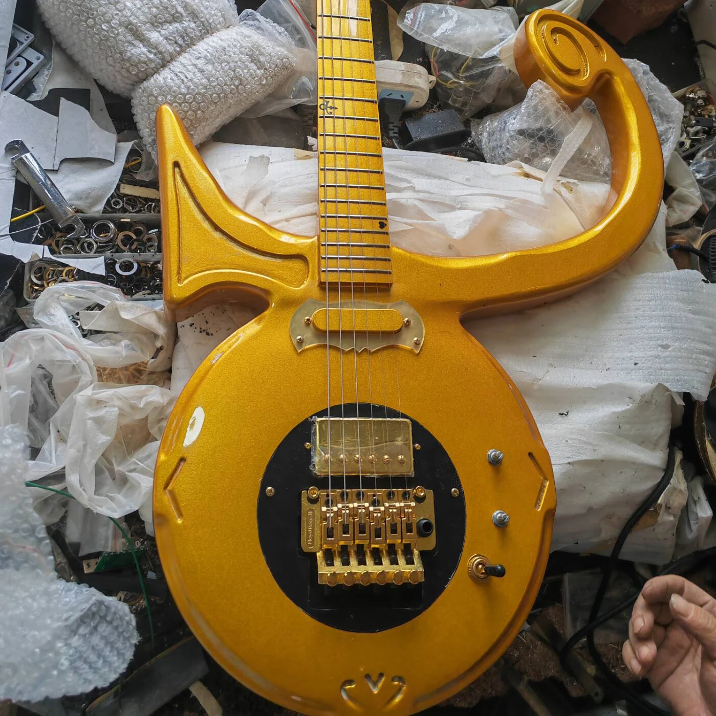 Обновленная электрогитара с символом принца абстрактный дизайн корпуса из