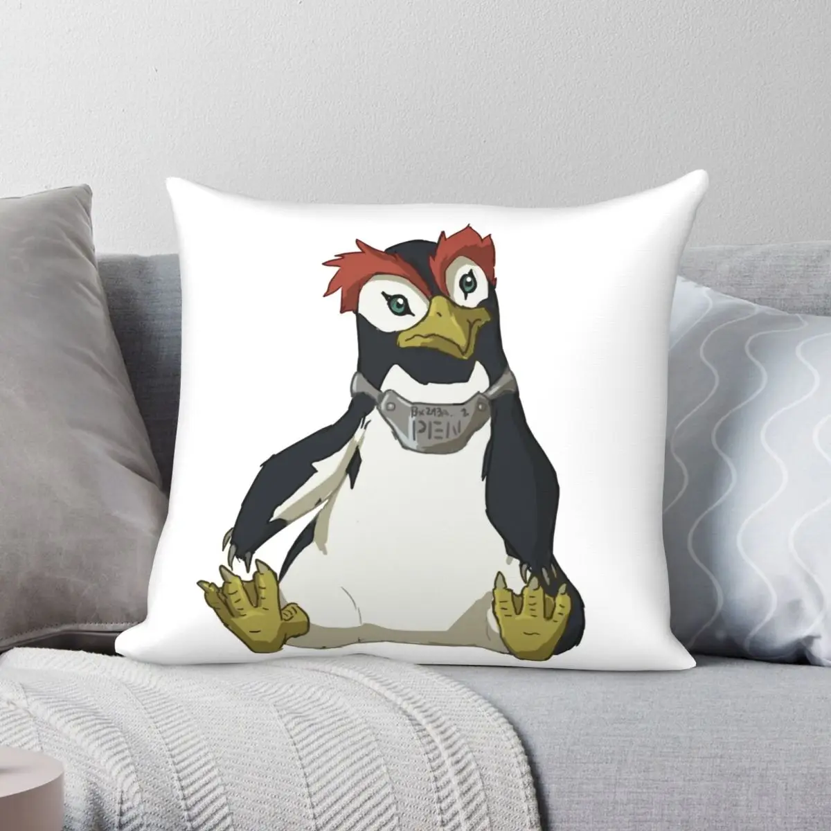 

PenPen Square Pillowcase Polyester Linen Velvet Creative Zip Decor Bed Cushion Cover