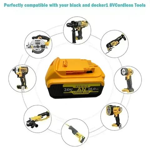 Новый оригинальный аккумулятор 18000 мАч 20 В для электроинструмента Dewalt DCB206 20 В 18,0 Ач аккумулятор DCB200 20 В DCB205 DCB204-2