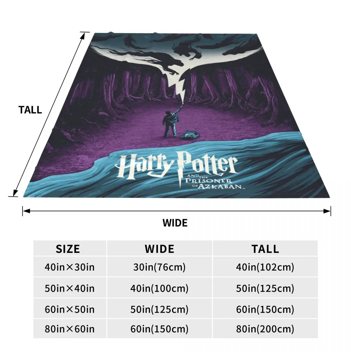 Одеяло с постером к фильму Гарри Поттер теплое эстетическое плюшевое постельное