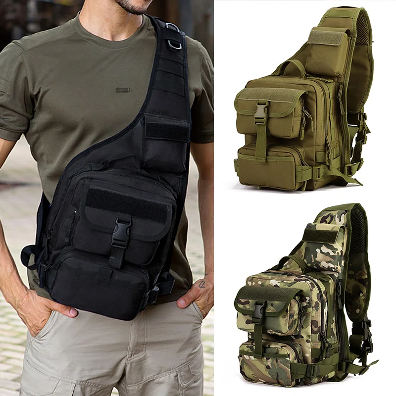 Высококачественная Военная Тактическая нагрудная сумка большой вместимости, сумка-тоут для активного отдыха, велоспорта, походов, сумка-Кр...
