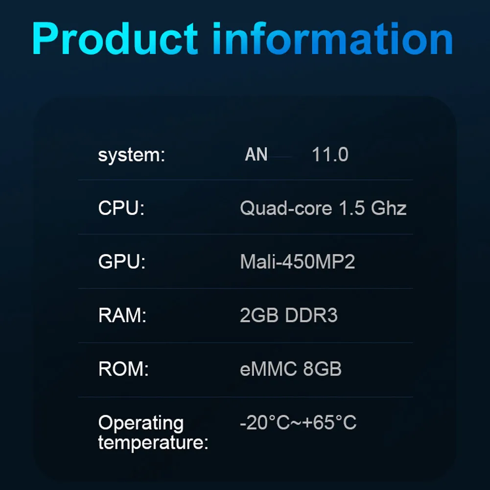 Устройство для воспроизведения ии 2 + 8 Гб Android 11 Wi-Fi USB |