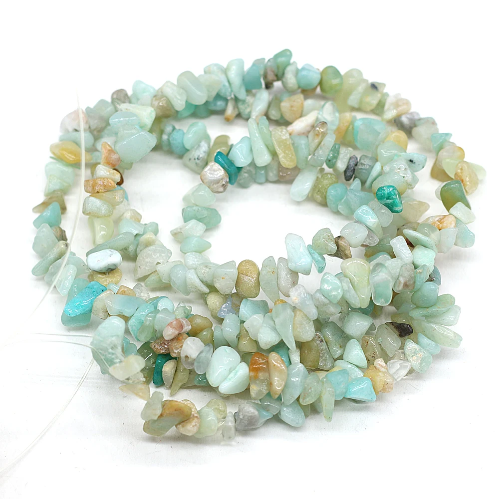 

3-6MM Irregular Shape Freeform Chip Natural Amazonite Stone Beads For Jewelry Making DIY Necklace Bracelet 15" Strand