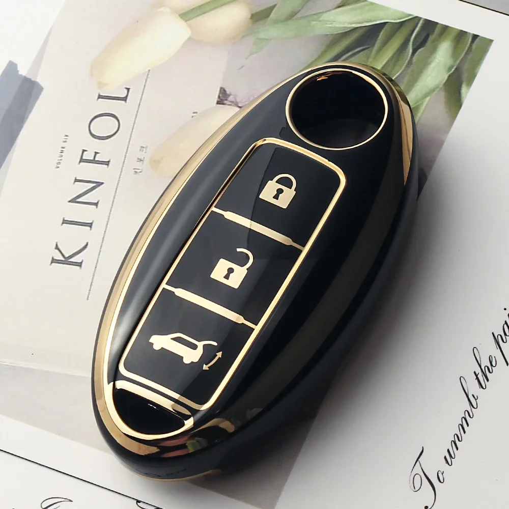 Фото Чехол для автомобильного ключа KEYYOU из ТПУ для Nissan Rogue, X-Trail T32, T31, Qashqai J11, J10, Kicks, Tiida, Murano, Juke, Versa Note, Infiniti №4