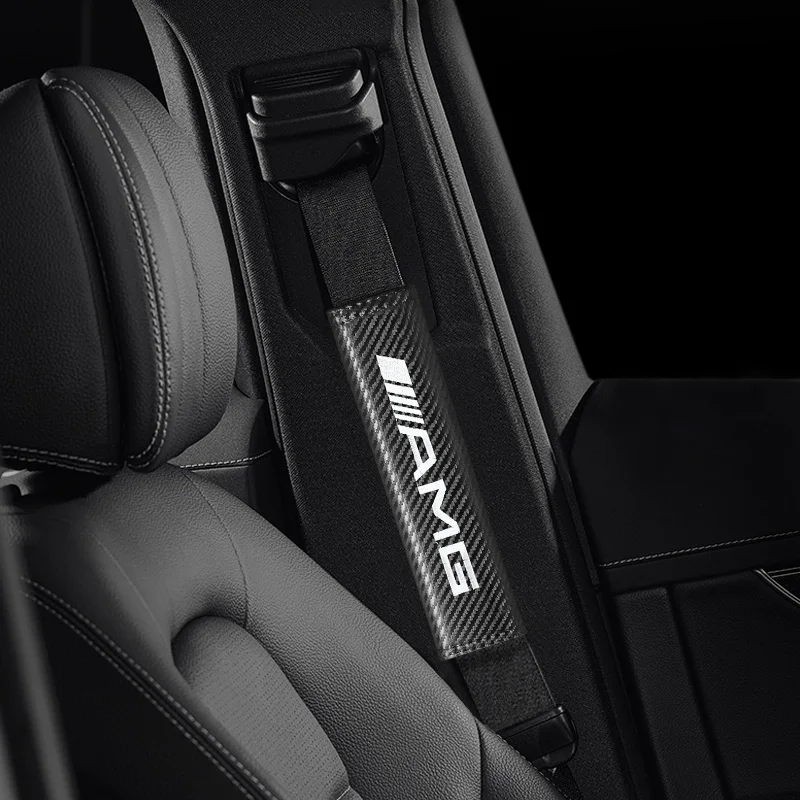 

Car Seat Belt Cover Carbon Fiber Shoulder Protection Cover Auto Styling For Mercedes benz AMG W211 W203 W204 W205 W124 CLA W212
