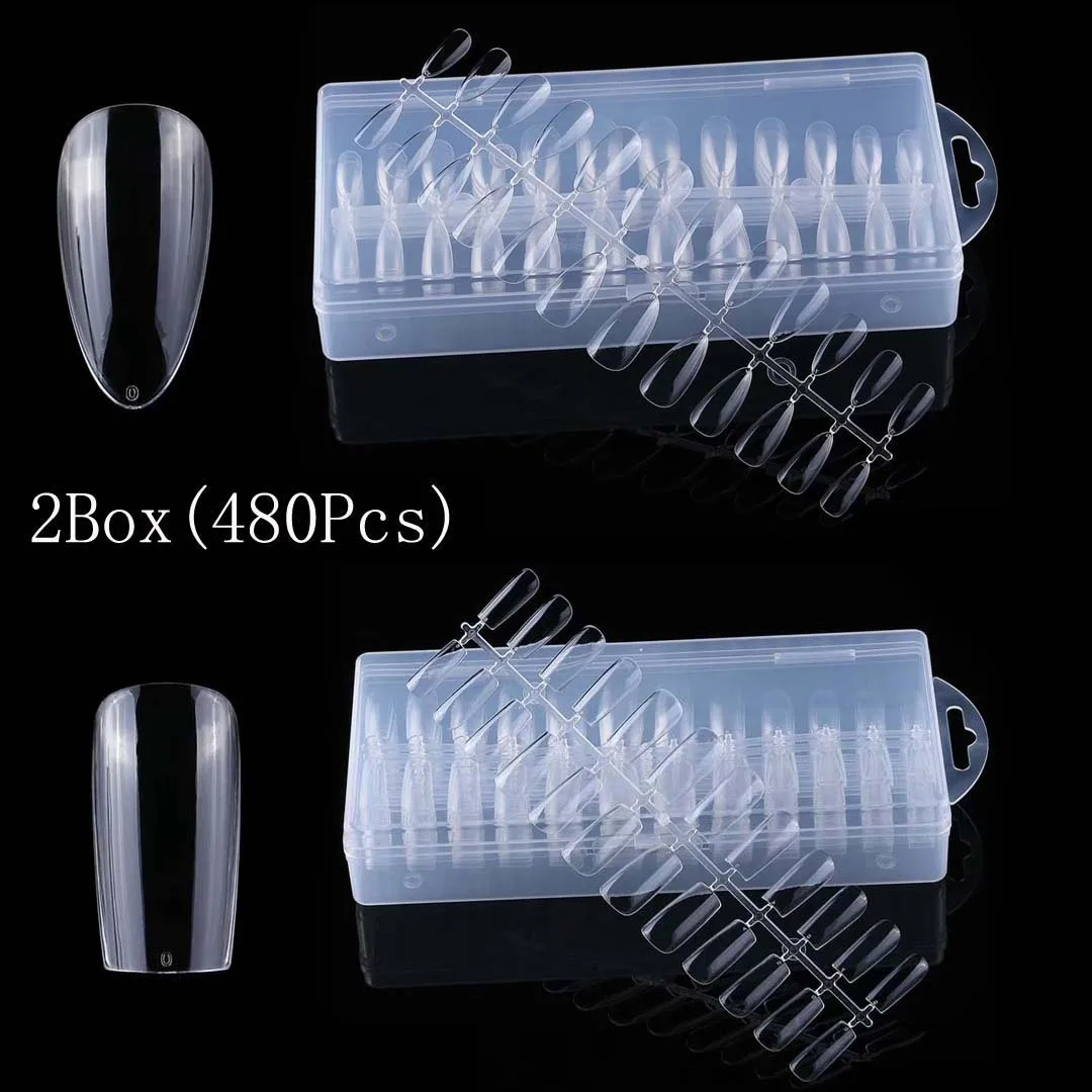 

2 коробки, накладные гелевые накладные ногти на шпильках, мягкие гелевые накладные ногти для наращивания, полное покрытие, накладные ногти и...