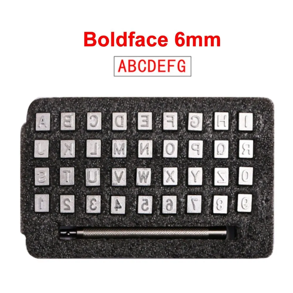 

36 шт. набор стальных штампов алфавита с буквами и цифрами для изделий из кожи