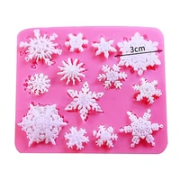 3d christmas decorations snowflake lace candy chocolate party diy fondant kitchen baking cooking cake turn sugar silicone molds
