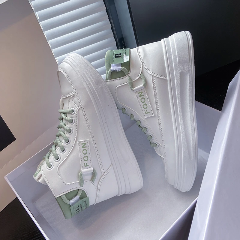 

2022 Spring Women Sneakers White Tennis Woman Shoes Female Row Platform Flats Casual Ladies Vulcanize Shoes Zapatillas Mujer