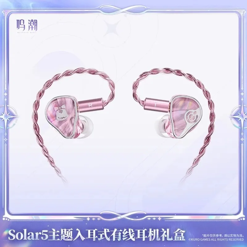 Фото Аудиофильские проводные внутриканальные наушники Anime Solar5 Uno Dania Phoebe Camellya с прецизионной обработкой из полимерной смолы, подарки Wuthering Waves №4