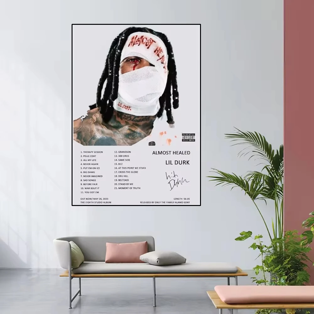 Постер Lil Durk Rapper декор для домашней комнаты гостиная спальня эстетическое