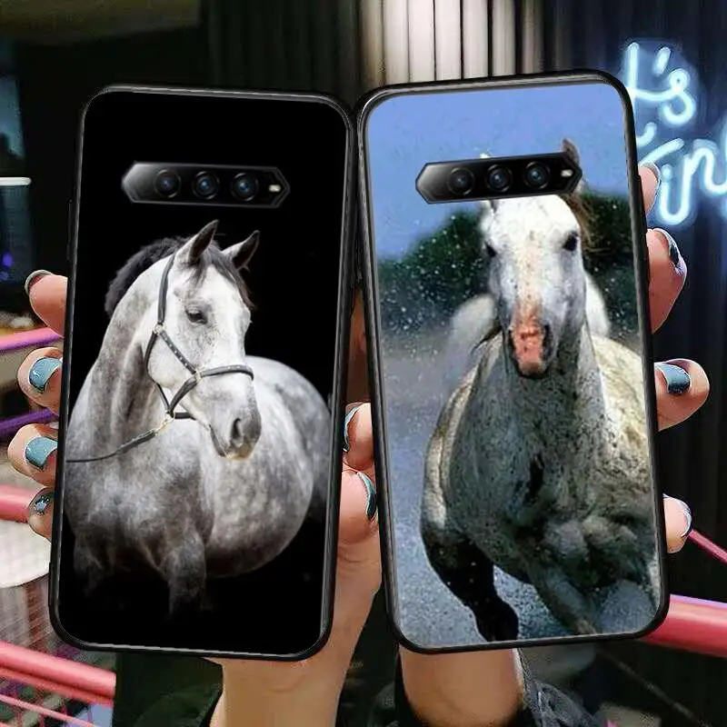 

Running Horse Phone Case For xiaomi redmi Black Shark 4 Pro 2 3 3s Cases Helo Black Cover Silicone Back Prett mini cover funda