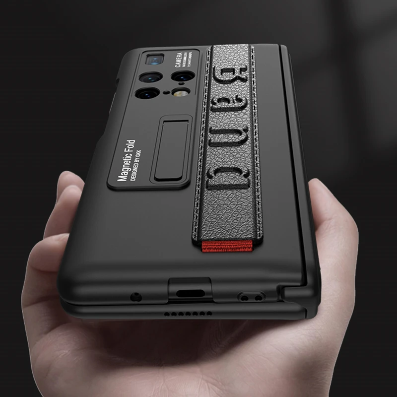 

Чехол для Huawei Mate X2, магнитный шарнирный ремешок на запястье, Жесткий Чехол из поликарбоната со стеклянной пленкой для Mate X2