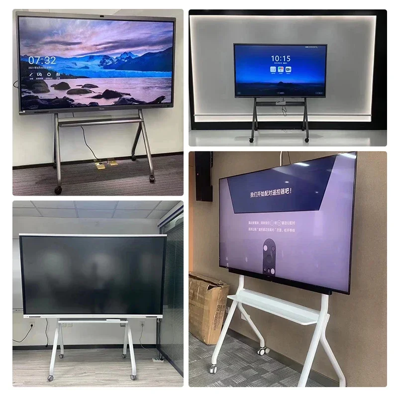 Подвижный напольный кронштейн для телевизора вертикальная тележка 75/85/98 дюймов