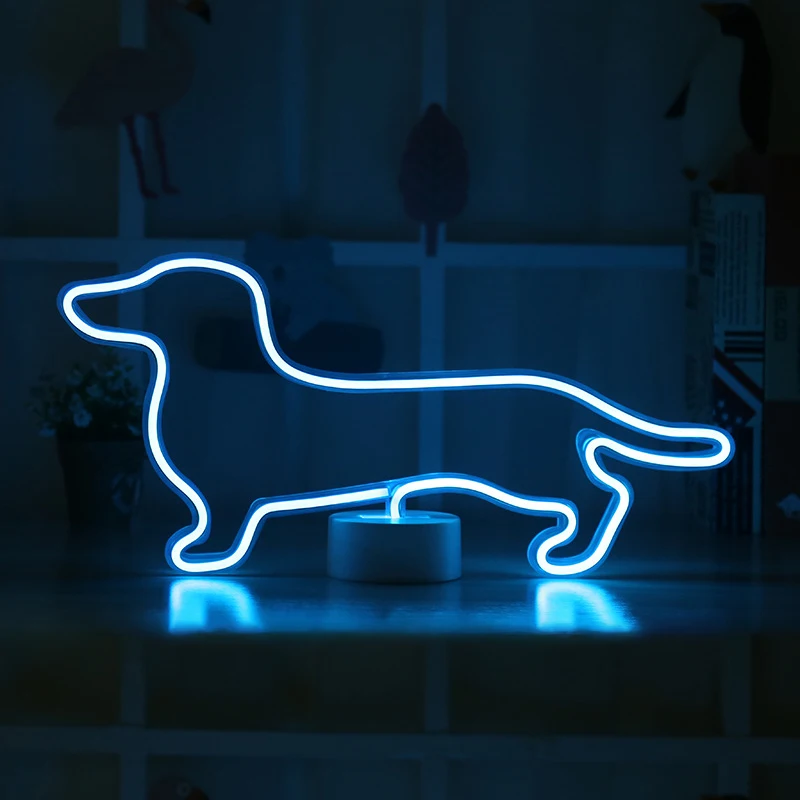 

Dog Neon Sign Light LED Animal Modeling Decoration Lamp Nightlight Ornaments for Home Room Party Wedding Birthday Holiday