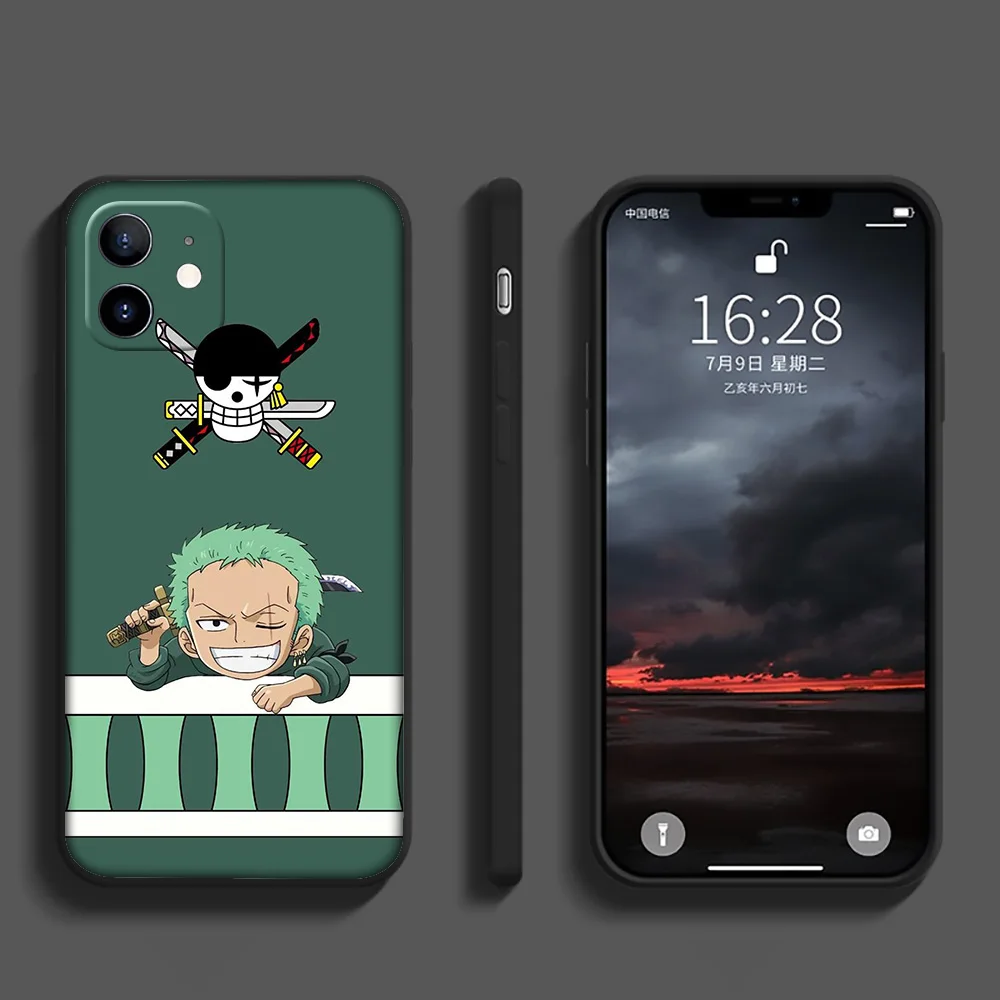 O-One P-Piece Roronoa Zoro New Phone Case for iPhone 16 15 14 13 7 8 Pro Max Mini Plus