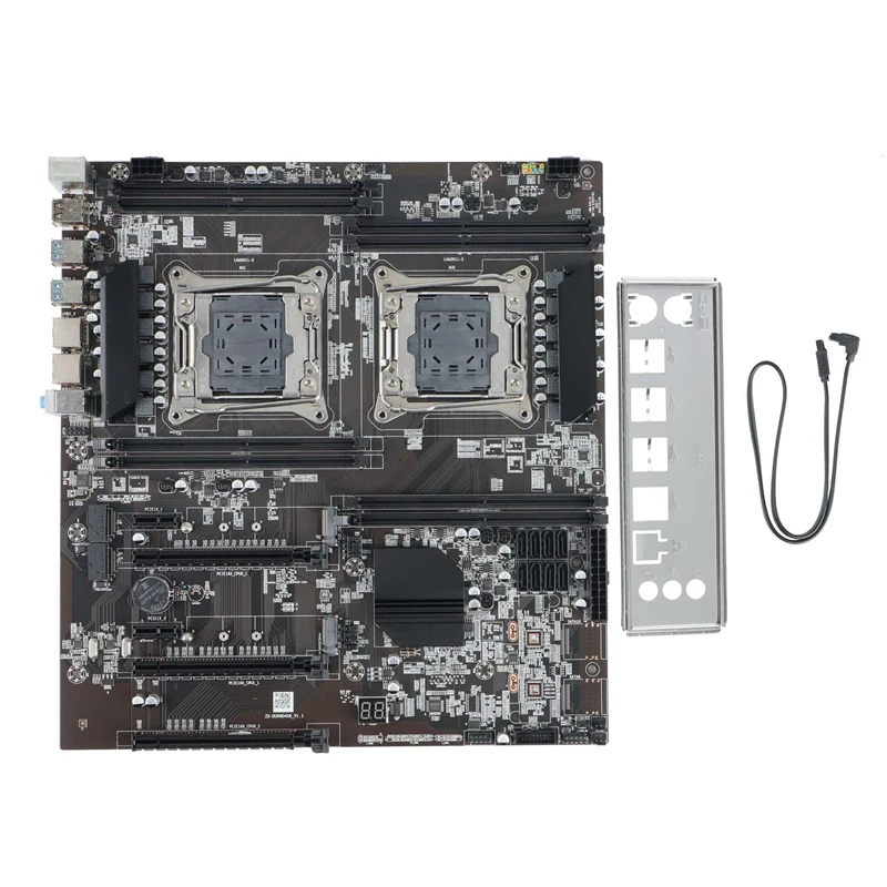 

X99 Dual-Socket Motherboard Mining Motherboard LGA 2011-3 Dual CPU DDR4 Memory Slot PCI-E 16X SATA2.0 NVME M.2 Interface