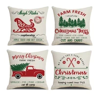 christmas pillowcase cushion cover throw linen pillow case merry christmas gifts home office living room 45x45cm