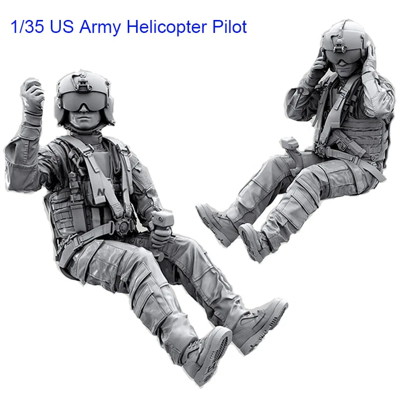 

1/35 Американский армейский вертолет-пилот-полимерный солдат на два человека