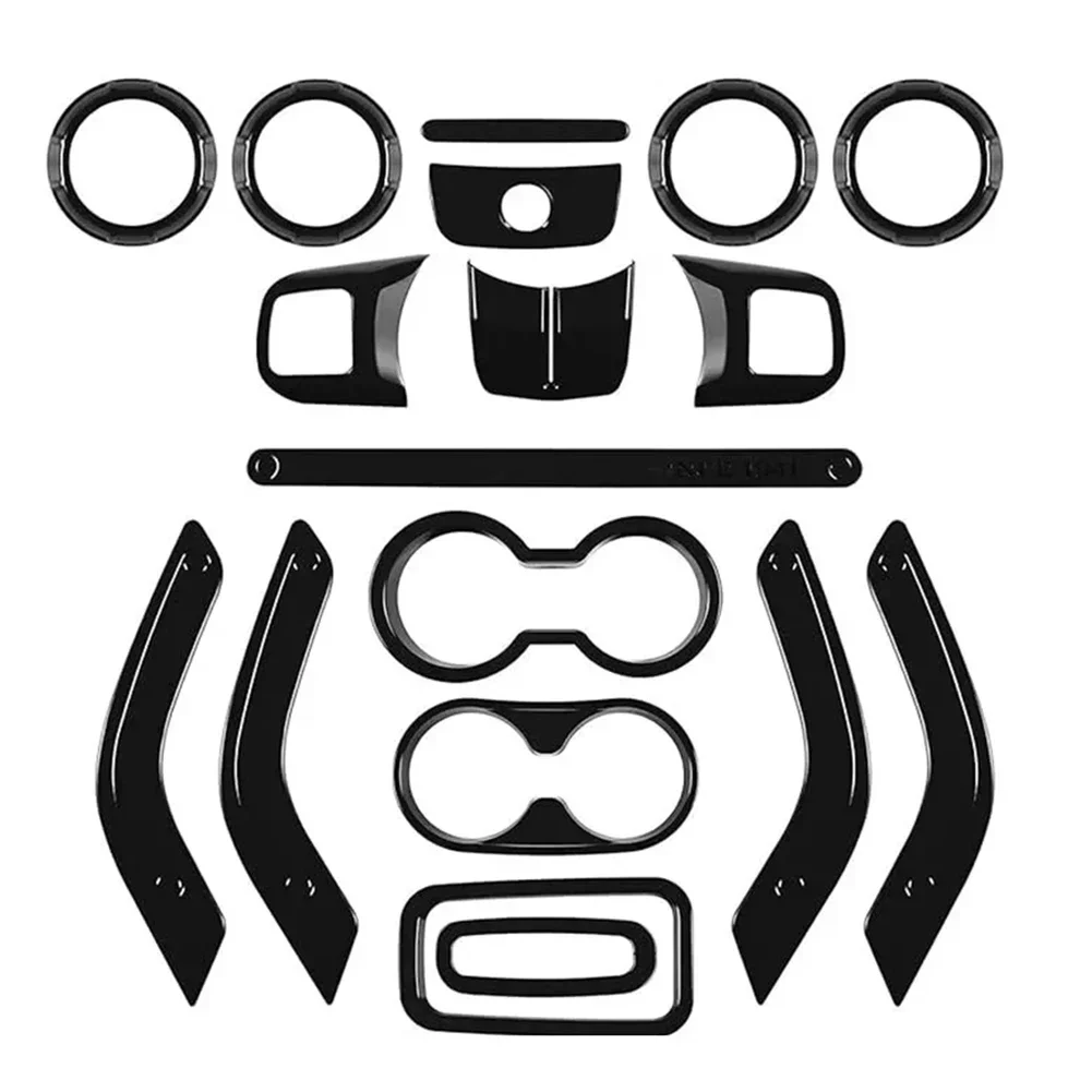 18 шт. комплект отделки декоративных полосок для Jeep Wrangler JK 11-17 набор с внутренним