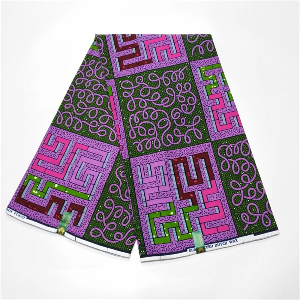 

Veritable Wax African Wax Fabric Nigerian Ankara Block Prints Batik Fabric Dutch Hollandais Pagne 100% Cotton For Sewing VL-90