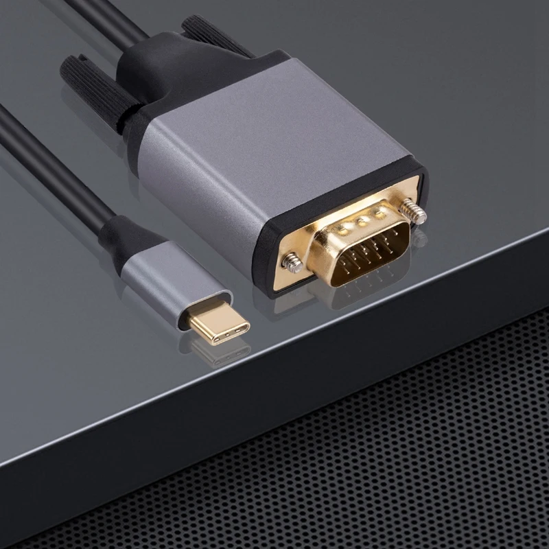 Кабель TYPE C-VGA USB 3.1-VGA Адаптер 10 Гбит/с HD Экранный шнур для ПК Запчасти монитора