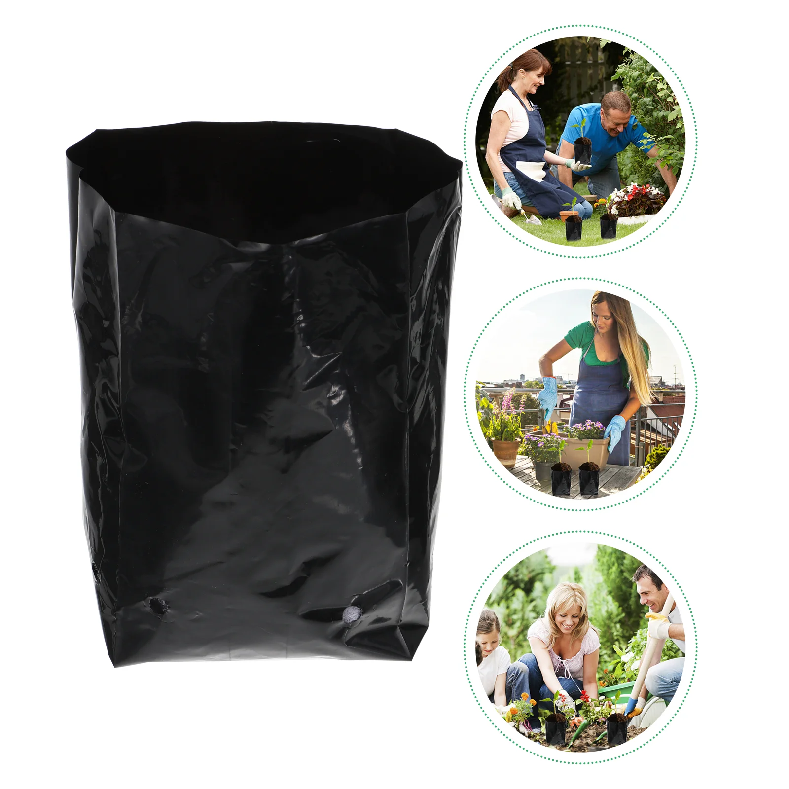 

100 Pcs Sapling Bag Small Succulent Plants Live Planting Nursery Nutrition Container Plastic Black