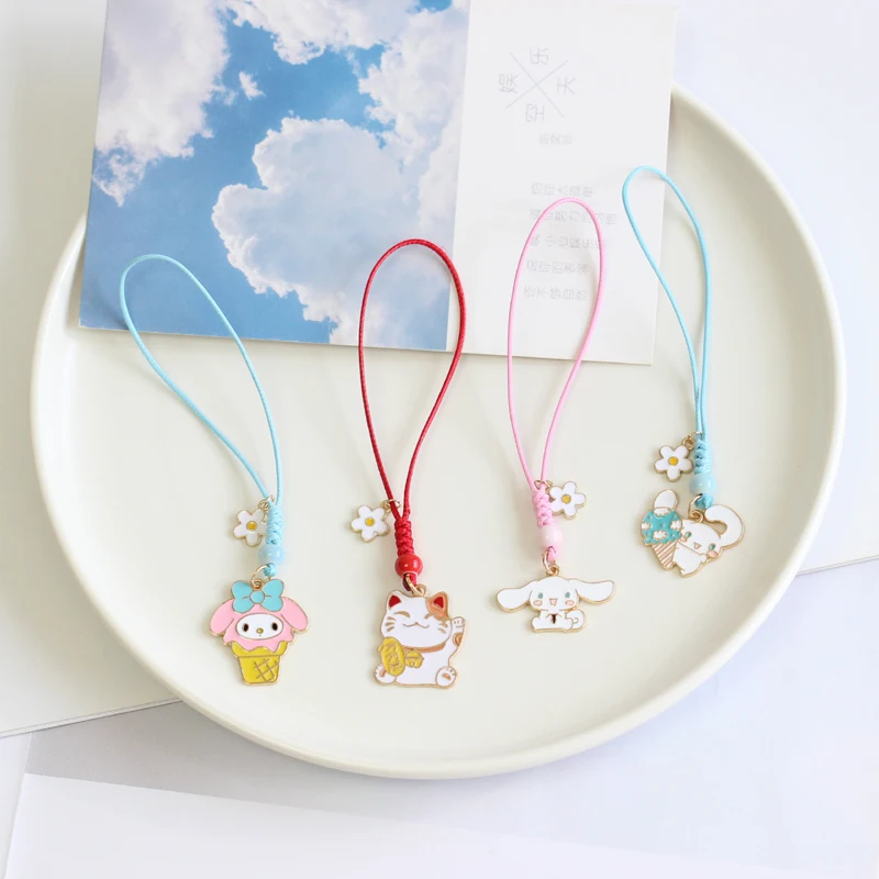 

Kawaii Cartoon Anime Cinnamoroll Kuromi My Melody Hello Kitty Student Dormitory Key Pendant Pendant Couple Bag Pendant