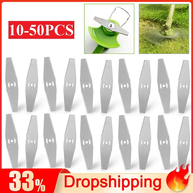 

10-50 шт. металлическое лезвие триммера для травы стальная газонокосилка триммерная головка для травы сменные лезвия для кустореза садовый и...