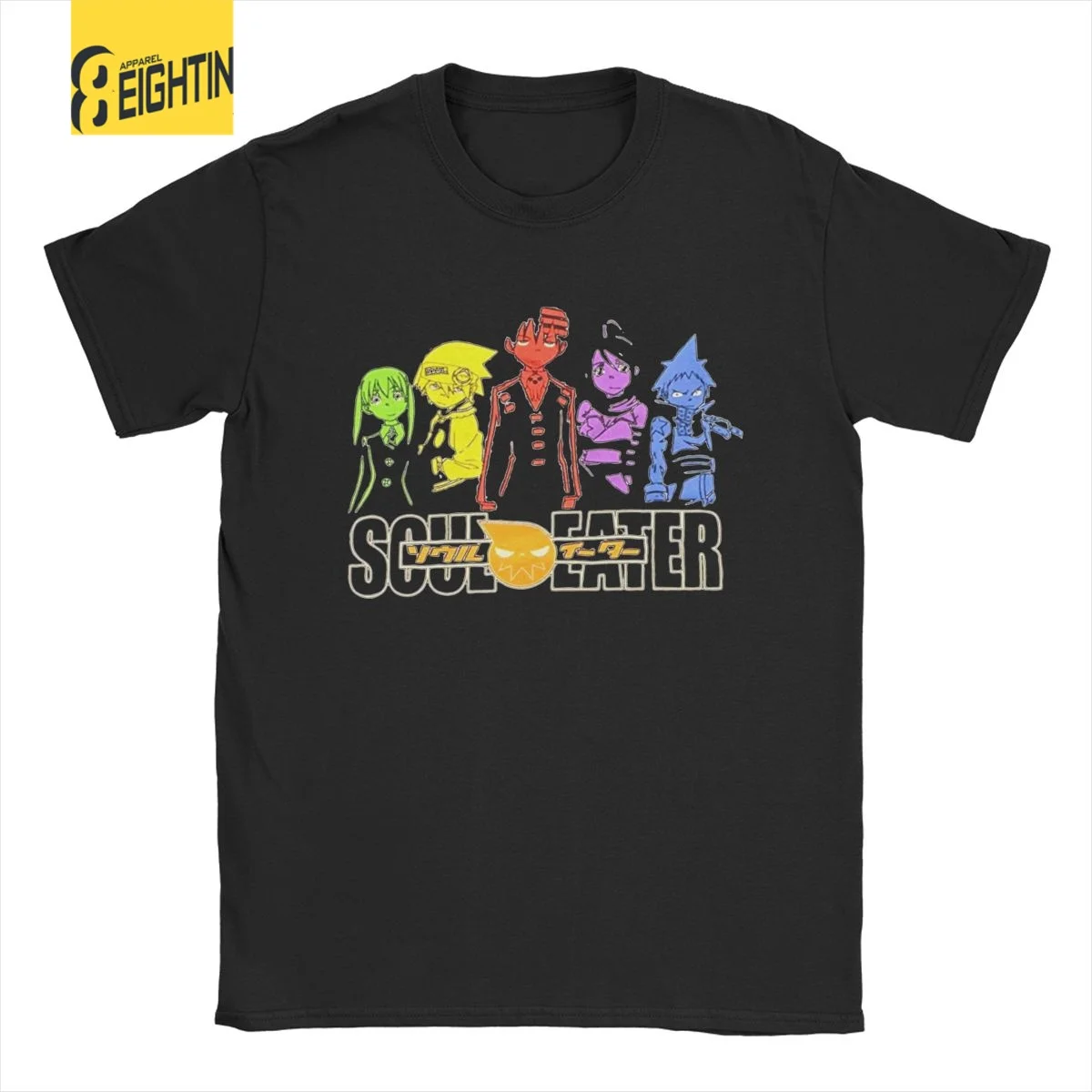 

Soul Eater Manga Awesome T Shirts Men's Pure Cotton Unique T-Shirts O Neck Death Kid Tee Shirt Short Sleeve Clothes Gift Idea