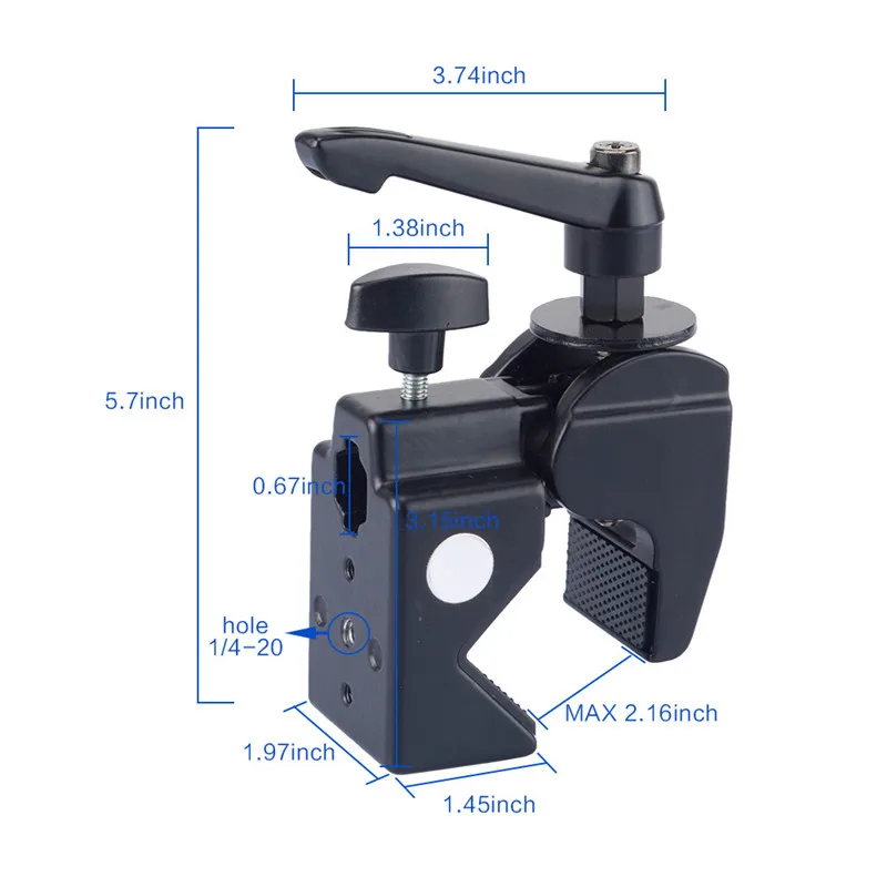 Магический шарнирный кронштейн 25 &quot32&quot стойка светильник с зажимом съемный