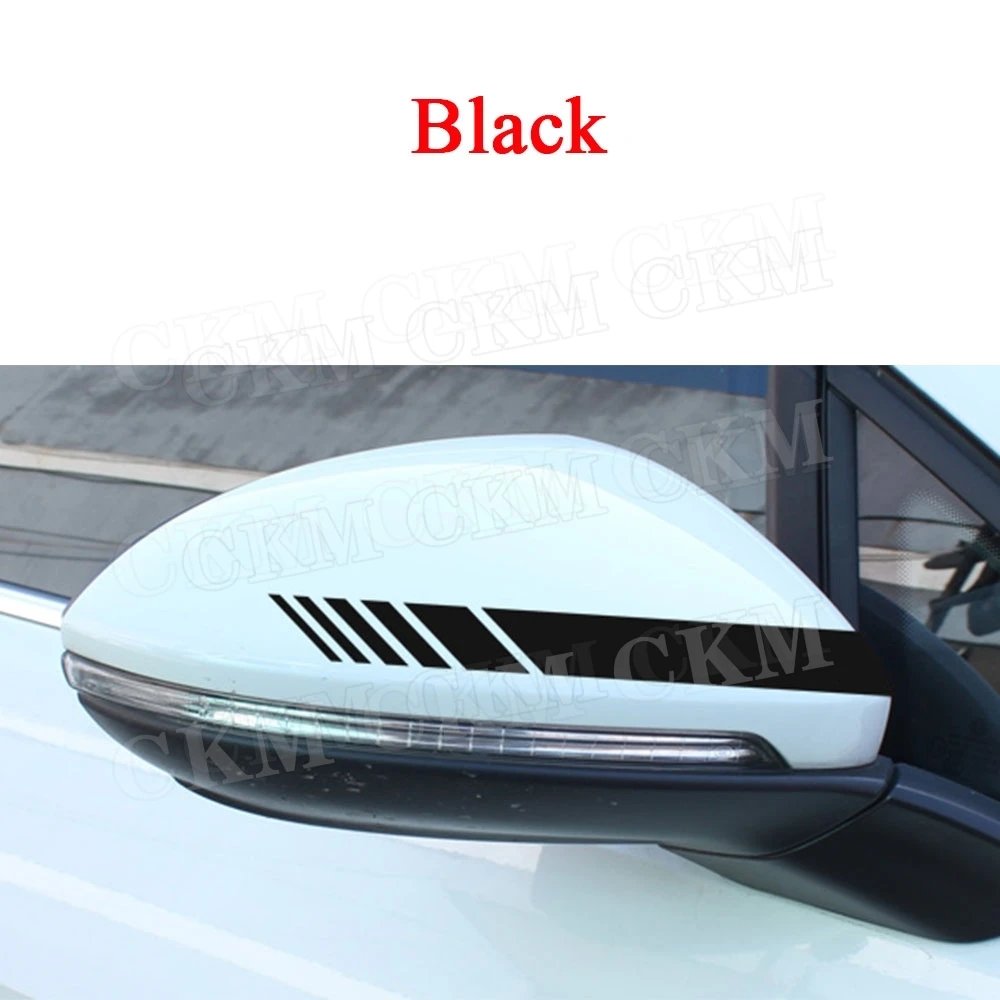 

Наклейка на зеркало заднего вида, боковая наклейка в полоску, сделай сам, наклейка на багажник, внешние автомобильные аксессуары для универсального автомобиля, 2 шт.