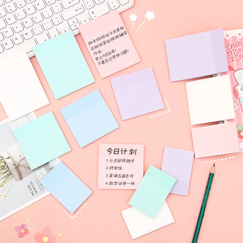 50 Листов Прозрачные Липкие Блокноты Для Заметок Бумажные Наклейки Досок Офисные