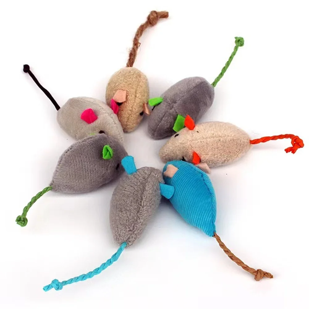 

Pet Toy Catnip Mice Cats Toys Fun Plush Mouse Cat Toy For Kitten Colorful Cute Plush Interactive False Mouse Pet Cat Accessories