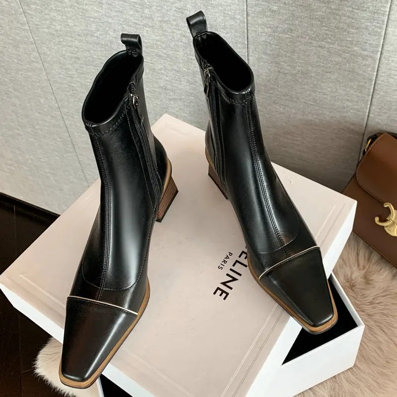 Классические ботильоны для женщин сезон осень-зима офисные повседневные