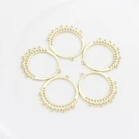 zinc alloy charms round shape circle connector tassel charms for diy tassel earrings jewelry making finding accessories
