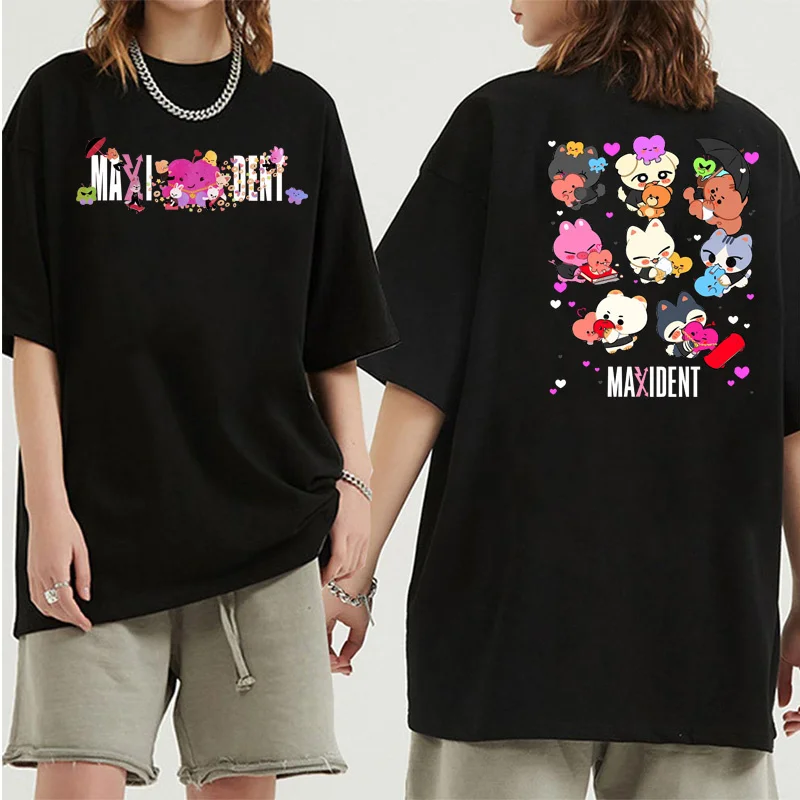 

Детская футболка Stray с принтом Maxident, корейский стиль, топ с принтом, летний Повседневный Топ