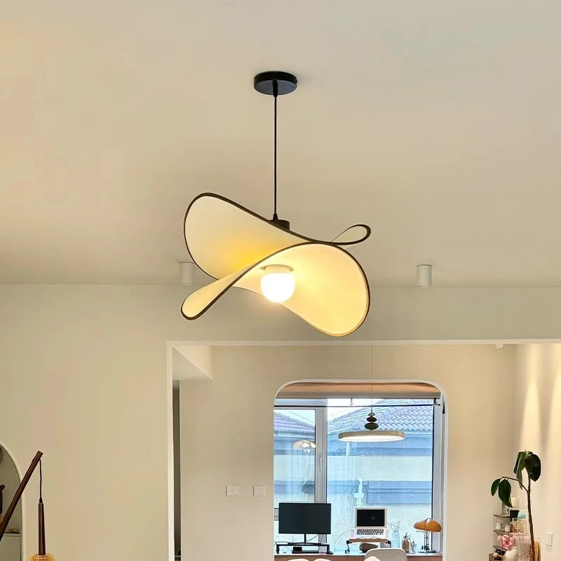 Кремовый стиль искусственная японская настольная Подвесная лампа для гостиной