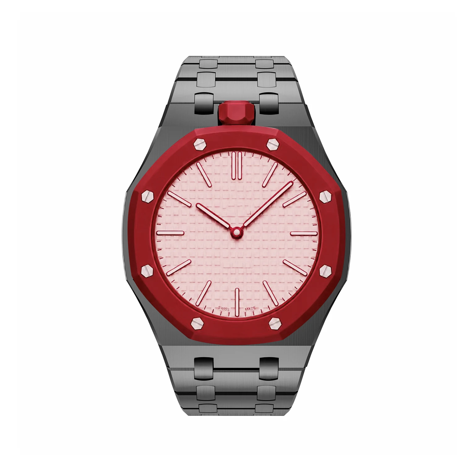 Фото Роскошный комплект для модификации часов Swatch X AP Royal POP: ремешок и корпус из нержавеющей стали, металлический браслет для преобразования карманных часов в наручные. №3