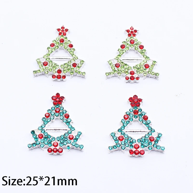 

Новинка 5 шт. Серебряная скользящая Пряжка из сплава для рождественской елки Украшение «сделай сам» лента Подарочная коробка украшение для ...