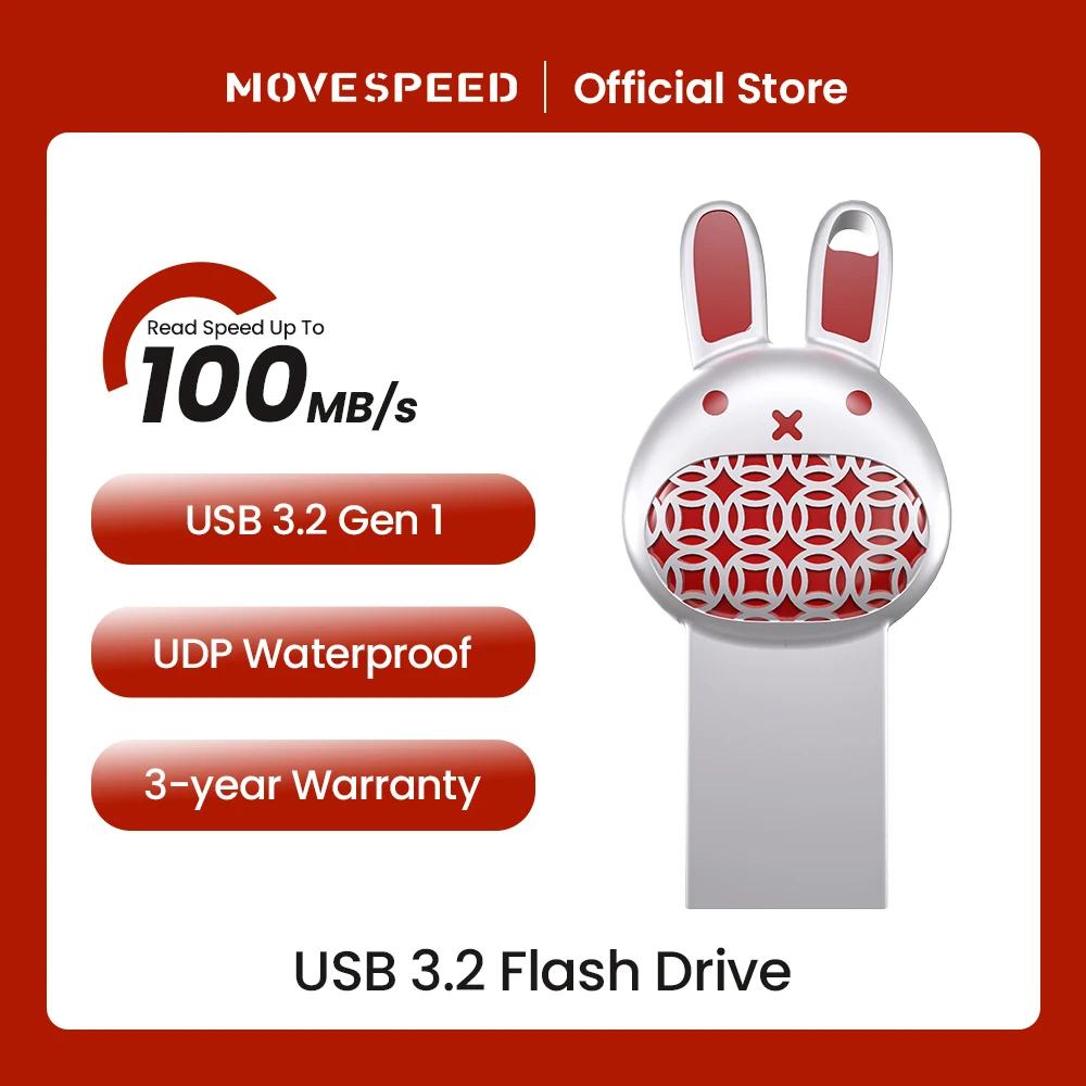 

MOVESPEED USB Flash Drive 3.0 Gen 1 High Speed Pen Drive 32GB 64GB Cute Thumb Drives Memory Stick for Laptop Desktop Smart TV