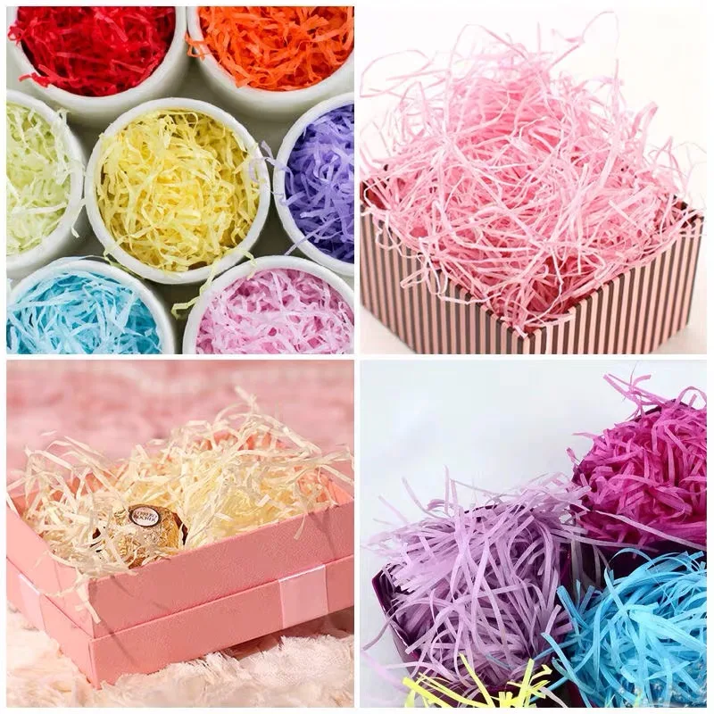 Paper Raffia Shredded Paper Decoration DIY Confetti Gift Box Filling Material Wedding Marriage Decor Accessories 10/30/50/100g images - 6