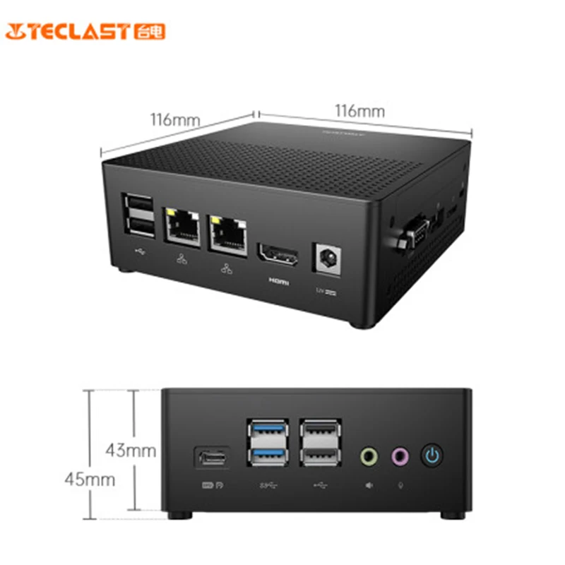 Настольный ПК Teclast NUC N5905 Intel 11th DDR4 8 Гб M.2 NVME 2280 256 ГБ SSD Windows11/10 4K HDMI DP Type-C мини игровой