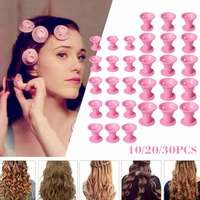 1020set soft rubber magic hair care rollers silicone hair curler no heat no clip hair curling styling diy tool for curler hair