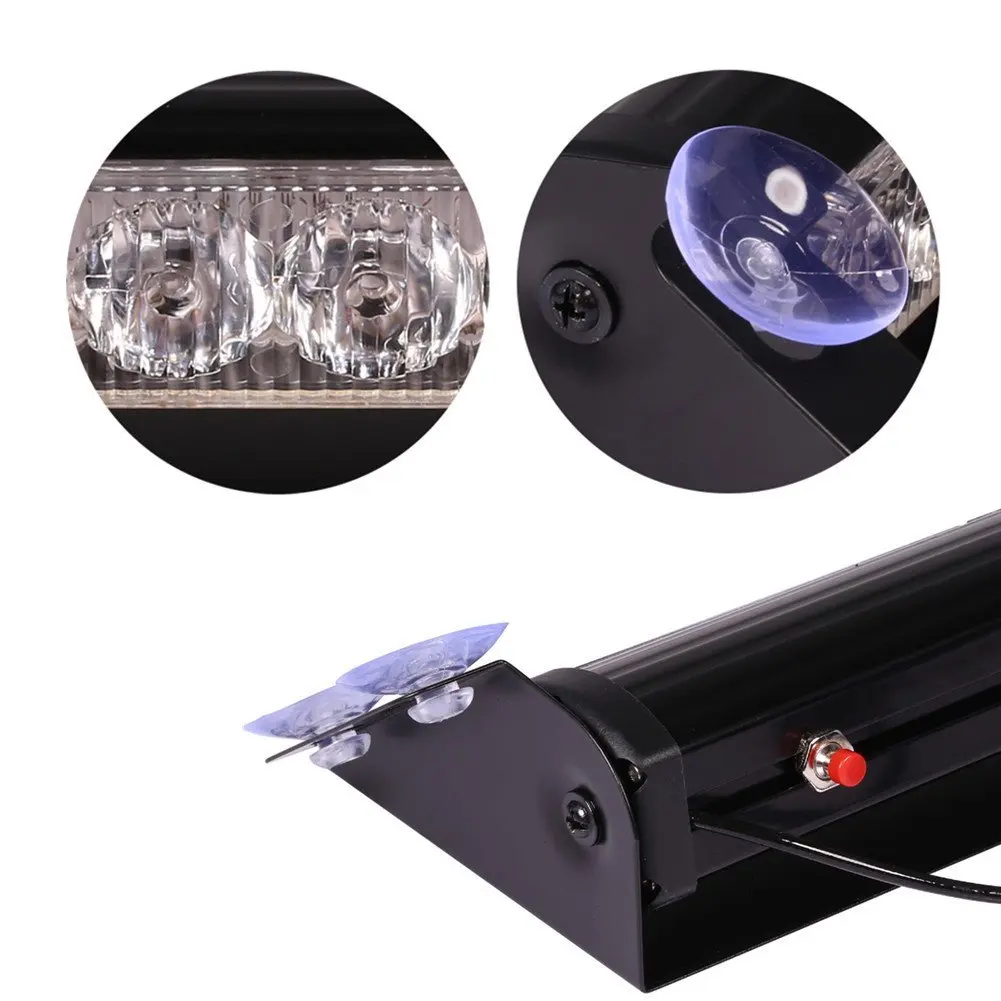 8 лампочек автомобильный стробоскоп освещение для лобового стекла автомобиля 3