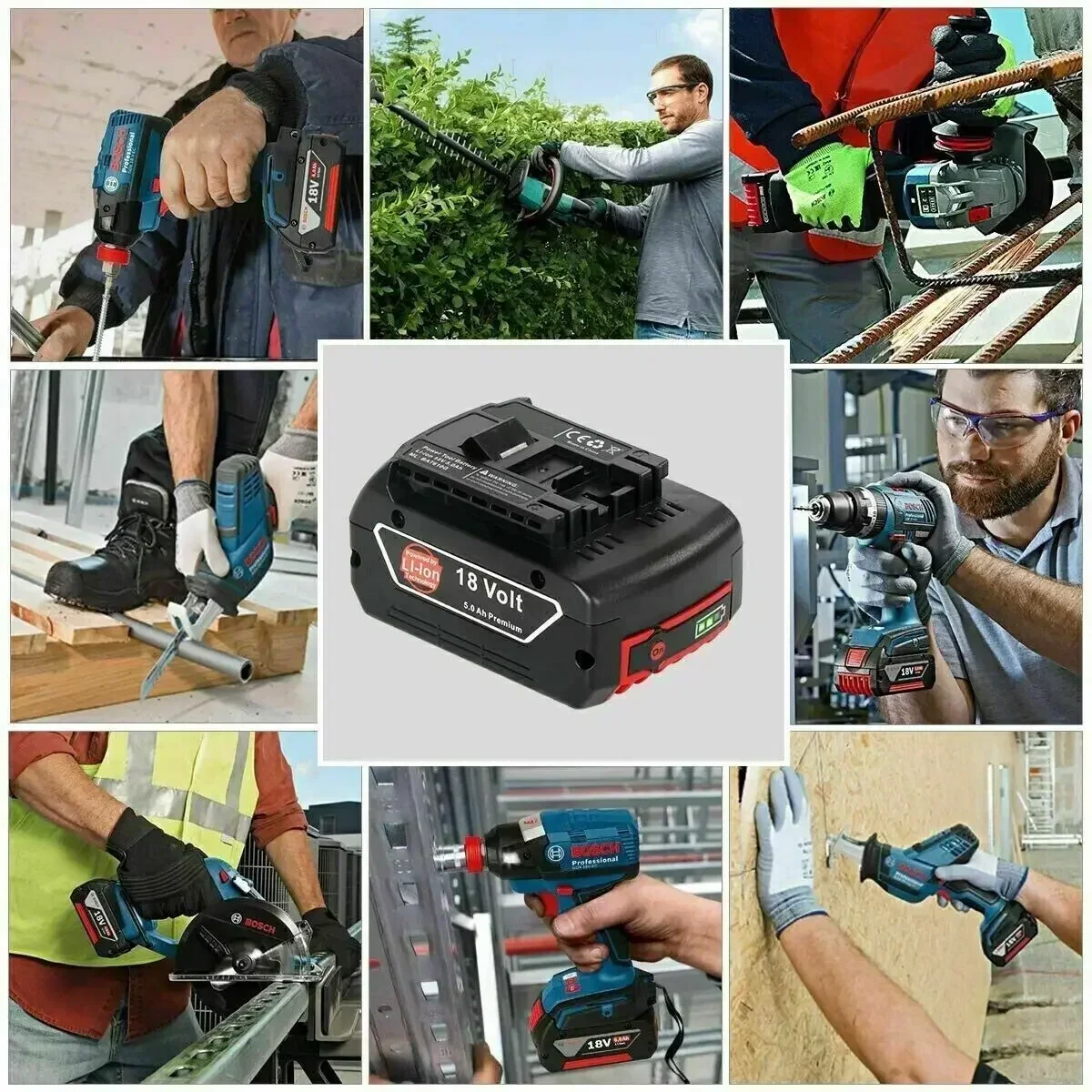 Аккумуляторные батареи 18 В для BOSCH Performance 6 0 Ач LITHIUM-ION GDS250-Li GSR180-Li GSB185-Li