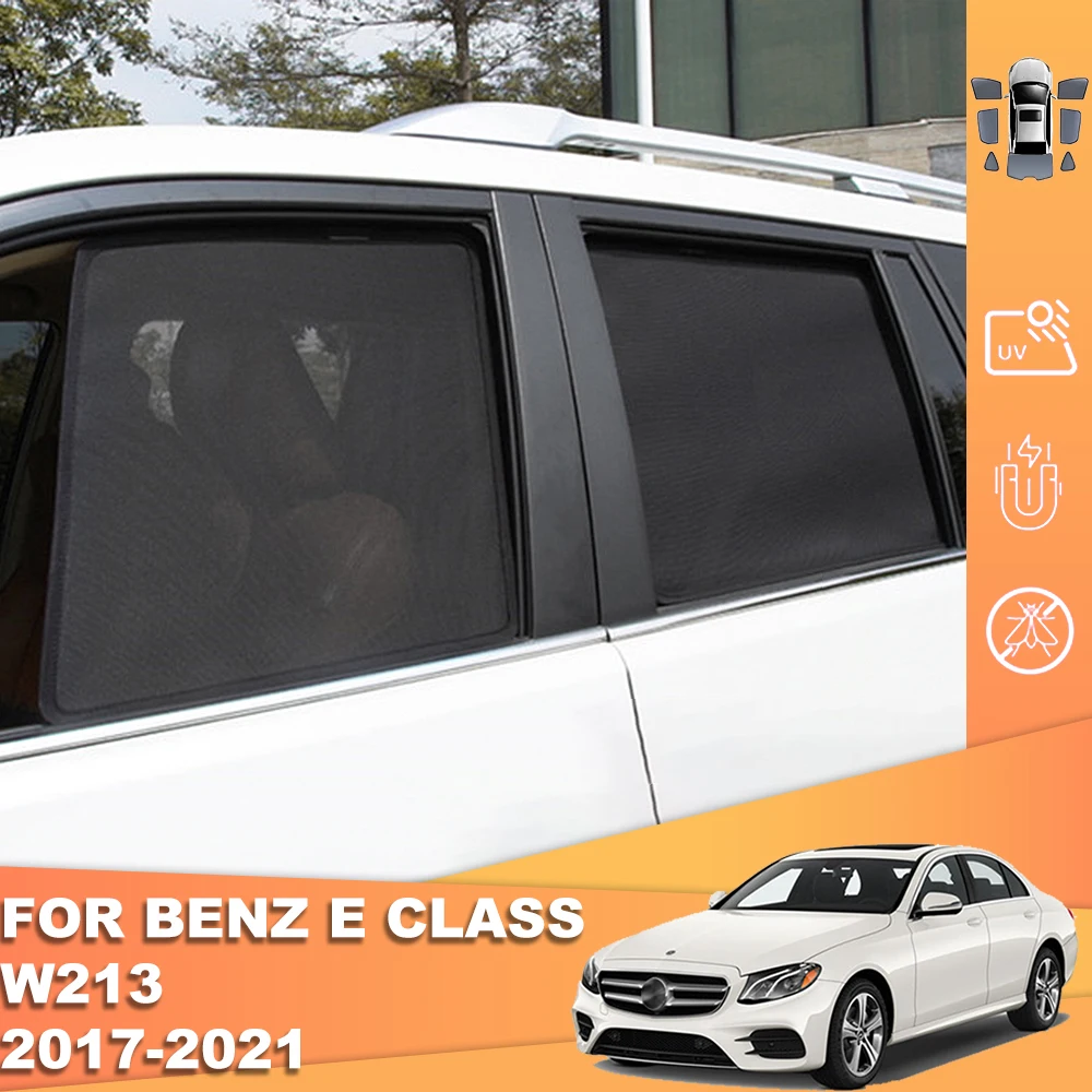

Магнитный автомобильный солнцезащитный козырек для Mercedes Benz E Class W213 2016-2021, сетчатая занавеска на лобовое стекло, задний козырек E 200 300 350