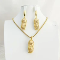 dubai necklace earring set gold plated jewelry party anniversary wedding banquet fashion classic style